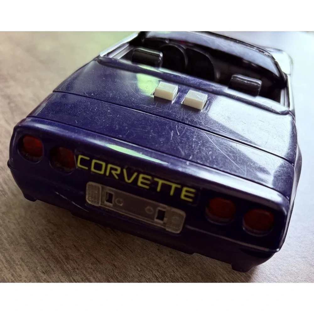 Funrise 1995 Chevrolet Corvette Blue With Real Voice Radio Sounds Lights Chevy